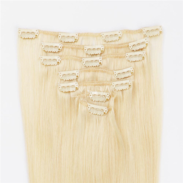 China wholesale blonde clip in human hair extensions suppliers QM046